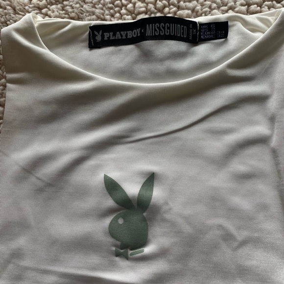 🌼HP🌼 NWOT Missguided x Playboy- Bodysuit, SIZE: US 2, UK 6 - Picture 3 of 6